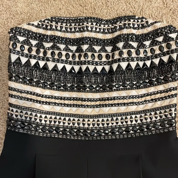 Alice + Olivia beaded strapless wide leg high waist jumpsuit it’s 4 NWT - Picture 4 of 15